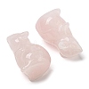 Natural Rose Quartz Carved Healing Mouse Figurines DJEW-D012-02F-2