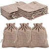 Beebeecraft Polyester Imitation Burlap Packing Pouches Drawstring Bags ABAG-BBC0001-02B-01-1