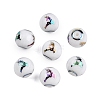 Christmas Opaque Glass Beads EGLA-R113-03D-1