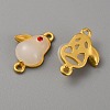 Alloy Glass Connector Charms FIND-WH0128-10A-MG-1