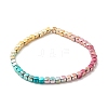 2Pcs 2 Style Synthetic Hematite Heart & Cube Beaded Stretch Bracelets BJEW-JB07721-3