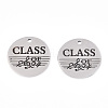 Non-Tarnish 201 Stainless Steel Pendants LS-STAS-T064-38P-23-2