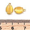 Oval Brass Charms KK-D024-01C-G-3