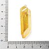 Electroplated Natural Quartz Pendants G-P315-B01-09G-3