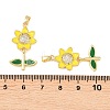 Brass Micro Pave Clear Cubic Zirconia Pendants LS-KK-F931-12G-3