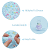 150Pcs 10 Styles Transparent Acrylic Beads TACR-FI0001-01-5