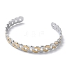 304 Stainless Steel Cuff Bangles BJEW-A160-03PG-4