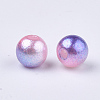 Rainbow ABS Plastic Imitation Pearl Beads LS-OACR-Q174-4mm-13-2