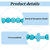 10Pcs 10 Style Natural Lava Rock & Dyed Synthetic Turquoise Cross Beaded Stretch Bracelets Set BJEW-AN0001-76-3