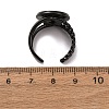 304 Stainless Steel Cuff Ring Components STAS-P454-01D-B-3