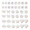 Biyun 500Pcs 10 Style ABS Plastic Imitation Pearl Beads KY-BY0001-02-3