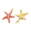 Brass Enamel Pendants KK-CBACBC6-05G-02-2