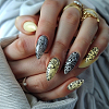 Stainless Steel DIY Nail Art Templates MRMJ-WH0098-017-5