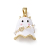 Rack Plating Brass Enamel Pendants KK-D060-01G-01-1