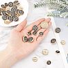 Olycraft 80Pcs 2 Style 1-Hole Alloy Buttons BUTT-OC0001-21-3