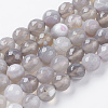 Natural Striped Agate/Banded Agate Beads Strands G-G581-8mm-09-1