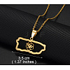 304 Stainless Steel Puerto Rico Pendant Necklaces FS-WG40BBD-03-1