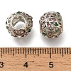 Rack Plating Alloy Rhinestone European Beads PALLOY-A009-27P-2