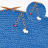 Alloy Enamel Sheep Pendant Knitting Row Counter Chains HJEW-PH01835-5