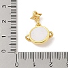 Rack Plating Brass Clear Cubic Zirconia Synthetic Shell Pendants KK-S380-13G-3