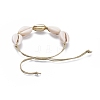 Adjustable Waxed Cotton Cord Braided Bead Bracelets Sets BJEW-JB05121-7