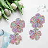 1 Pair Alloy Raffia Grass Stud Earrings EJEW-SP0001-19B-7