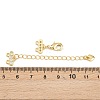 Brass Micro Pave Clear Cubic Zirconia End with Chains KK-H093-03G-3