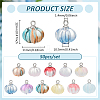 50Pcs Transparent Spray Paint Glass Pendants PALLOY-PH01808-4