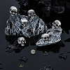 4Pcs Skull Alloy Brooches AJEW-FH0005-58A-5