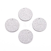 Tarnish Resistant 304 Stainless Steel Textured Pendants LS-STAS-I098-01-25mm-P-1
