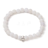 Natural Weathered Agate Beads Stretch Bracelets for Women BJEW-JB11412-03-2