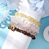 12 Constellation Natural Mixed Gemstone Chip Beaded Stretch Bracelets Sets for Women Men BJEW-JB10264-07-4