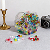 Hexagon Plastic Screw Top Bead Jars with White Lid CON-WH20029-001A-7