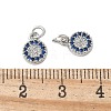 Brass Micro Pave Cubic Zirconia Charms KK-U056-39P-3