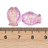 Electroplate and Golden Metal Enlaced Glass Beads EGLA-T029-01I-3