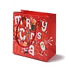 Christmas Santa Claus Print Paper Gift Bags with Nylon Cord Handle CARB-K003-01C-01-1