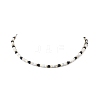 Round Natural Lapis Lazuli & Natural Howlite Heishi Beaded Necklaces NJEW-JN05662-1