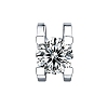 Anti-Tarnish Rhodium Plated 925 Sterling Silver Pave Crystal Moissanite Rhinestone Oval Pendant STER-U003-07P-6