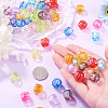 100Pcs UV Plating Transparent Acrylic European Beads TACR-TA0001-93B-6