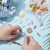 100Pcs 5 Colors Transparent Acrylic Beads OACR-SP0002-41-3