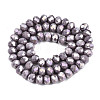 Electroplate Glass Beads Strands EGLA-A044-P6mm-B11-2