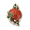Enamel Plastic Pearl Brooch JEWB-K027-05G-2
