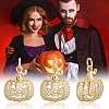 6Pcs Halloween Brass Cubic Zirconia Pendants ZIRC-BBC0003-41-6