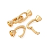 Oval Brass Fold Over Clasps KK-L289-005G-02-2