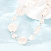 Natural Lava Rock Coin Beaded Necklaces GG-CBA922D-06B-3