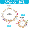 1Pc Alloy Rolo Chain Charm Bracelets for Women SJEW-PH0001-21-2