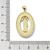 Brass Micro Pave Clear Cubic Zirconia Pendants KK-A221-04G-3