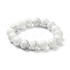 Natural Howlite Beaded Stretch Bracelets BJEW-A117-C-03-5