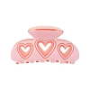 Hollow Heart PVC Claw Hair Clips PW-WG69939-01-2