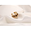 Natural Tiger Eye Finger Rings WG00F31-03-1